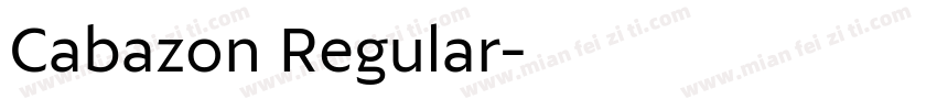 Cabazon Regular字体转换